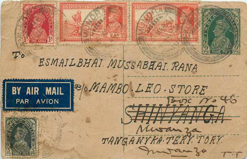Inde India Cover Card Postal Stationary 