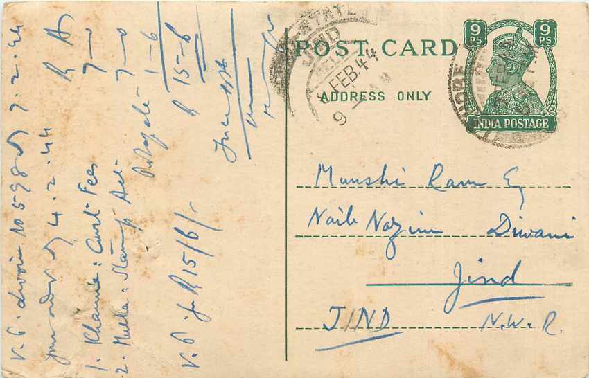 Inde India Cover Card Postal Stationary 