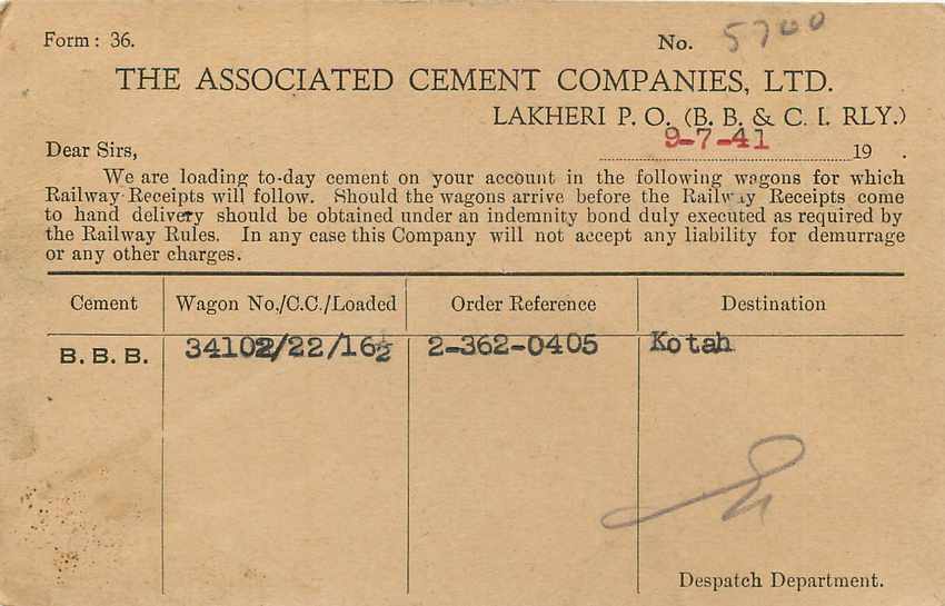 Inde India Cover Card Postal Stationary  — Verso