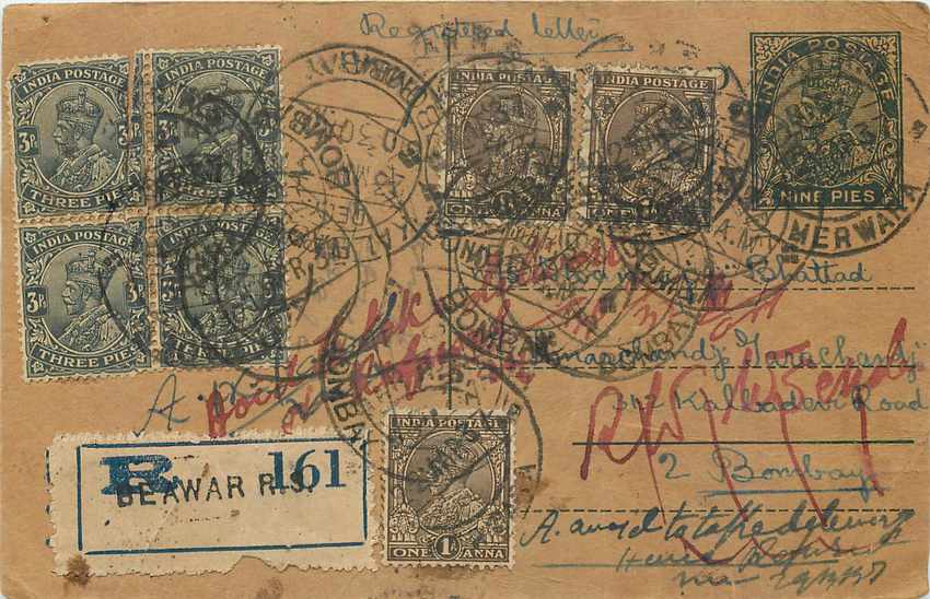 Inde India Cover Card Postal Stationary 