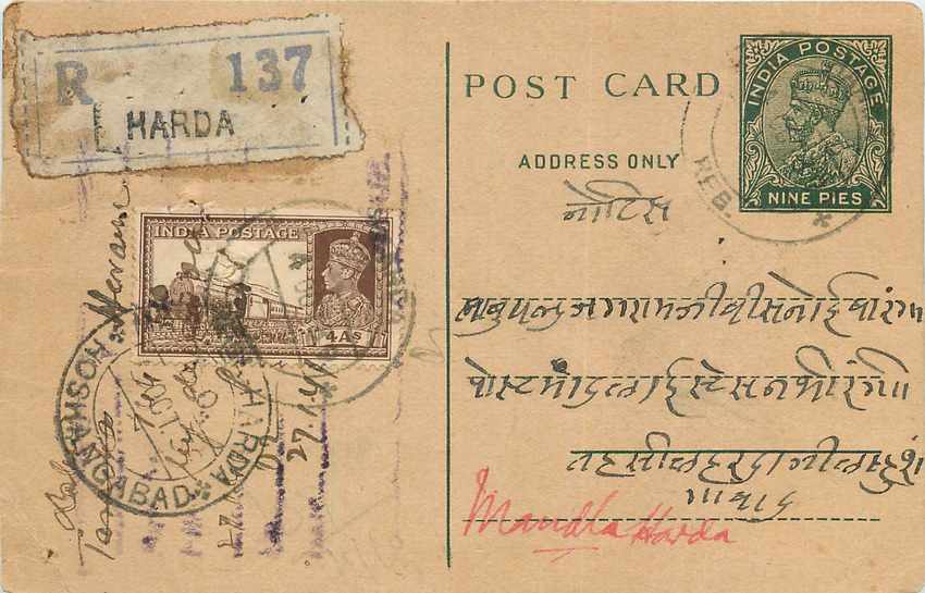 Inde India Cover Card Postal Stationary 
