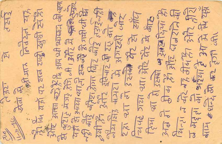 Inde India Cover Card Postal Stationary Singe Monkey Lemurien — Verso