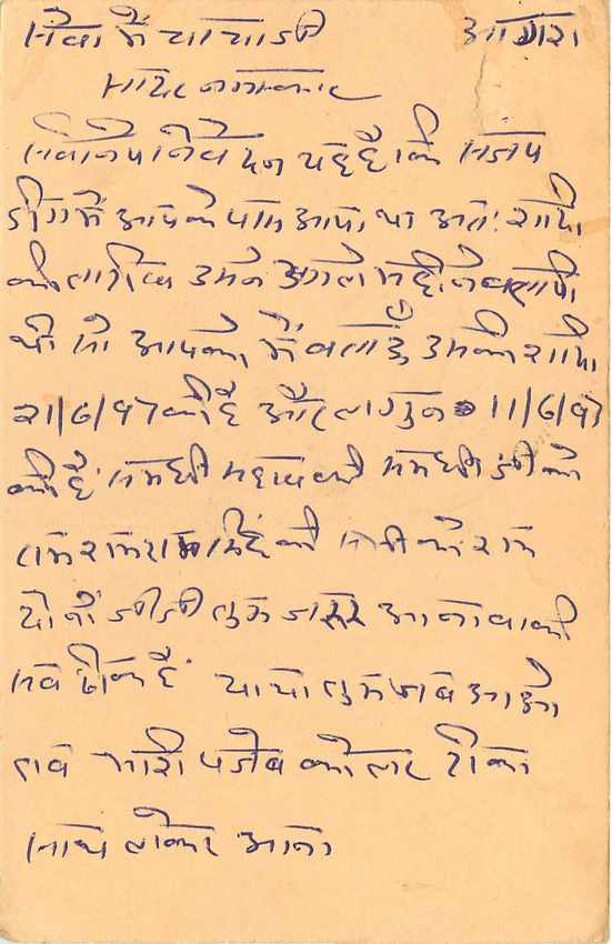 Inde India Cover Card Postal Stationary Singe Monkey Lemurien — Verso