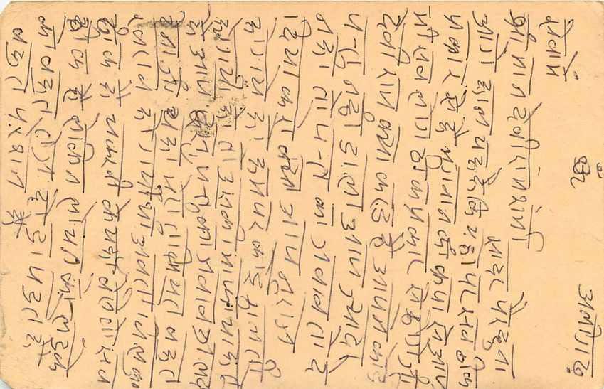 Inde India Cover Card Postal Stationary Singe Monkey Lemurien — Verso