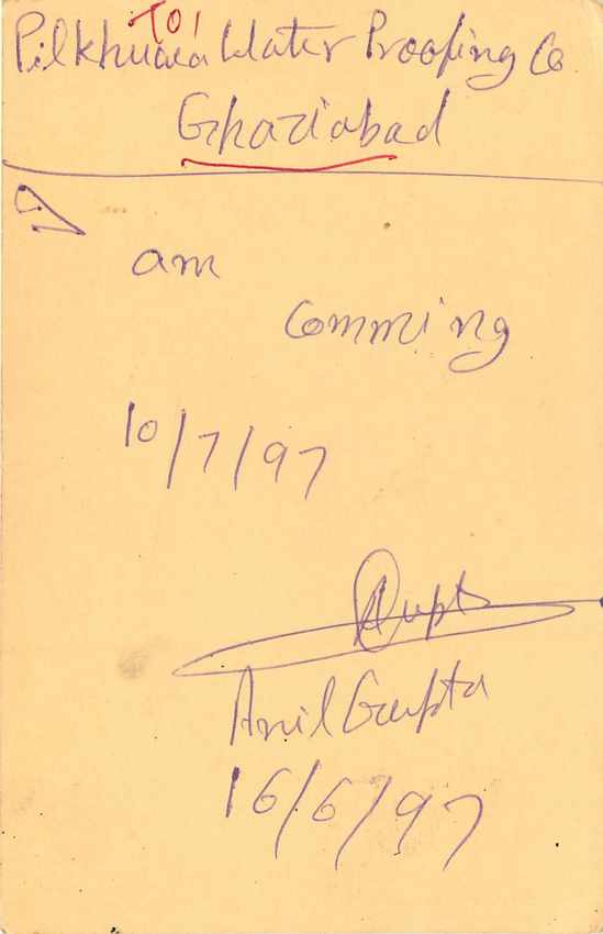 Inde India Cover Card Postal Stationary Singe Monkey Lemurien — Verso
