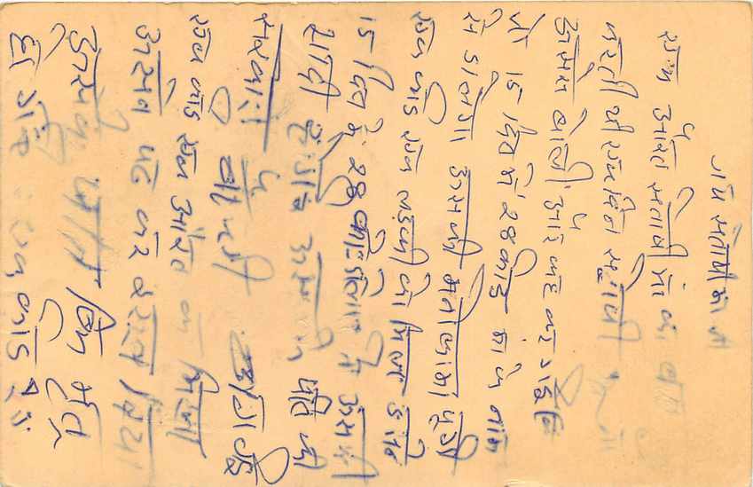 Inde India Cover Card Postal Stationary Singe Monkey Lemurien — Verso