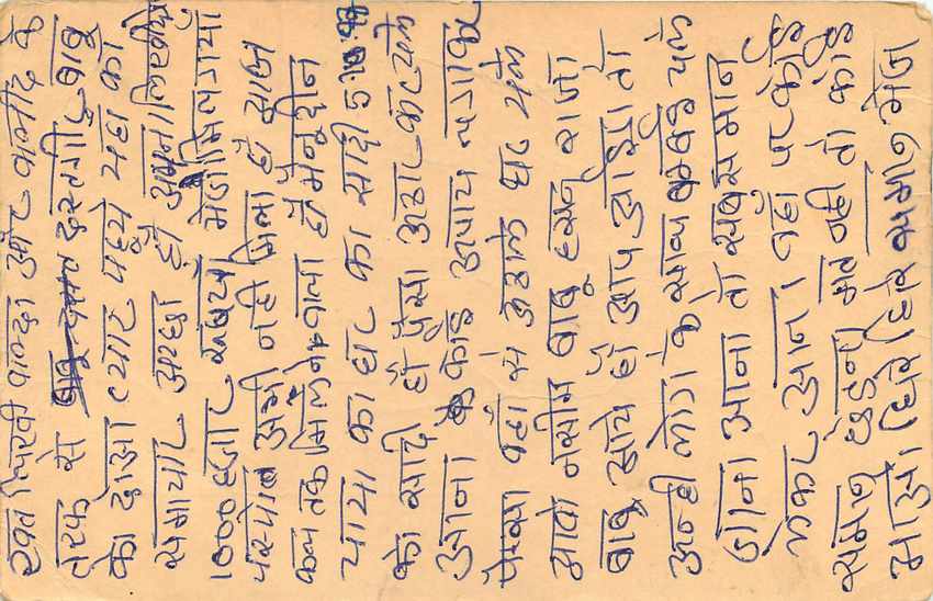 Inde India Cover Card Postal Stationary Singe Monkey Lemurien — Verso