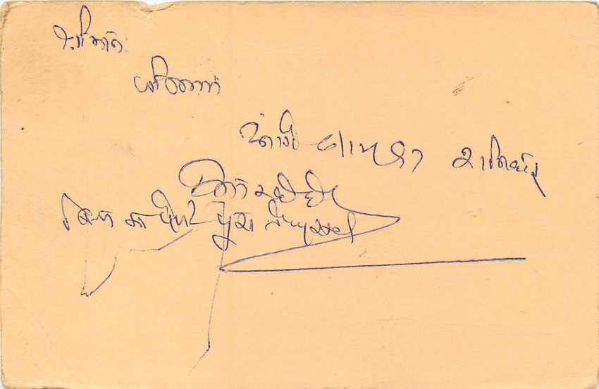 Inde India Cover Card Postal Stationary Singe Monkey Lemurien — Verso