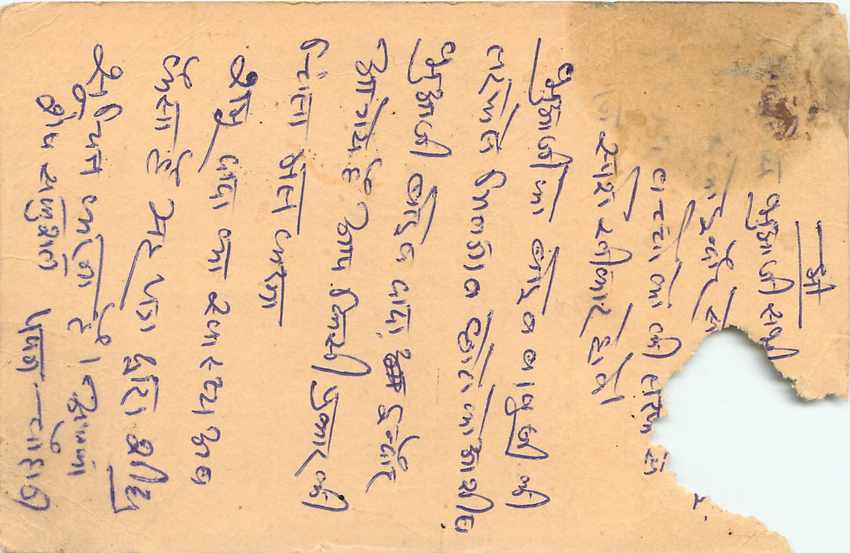 Inde India Cover Card Postal Stationary Singe Monkey Lemurien — Verso