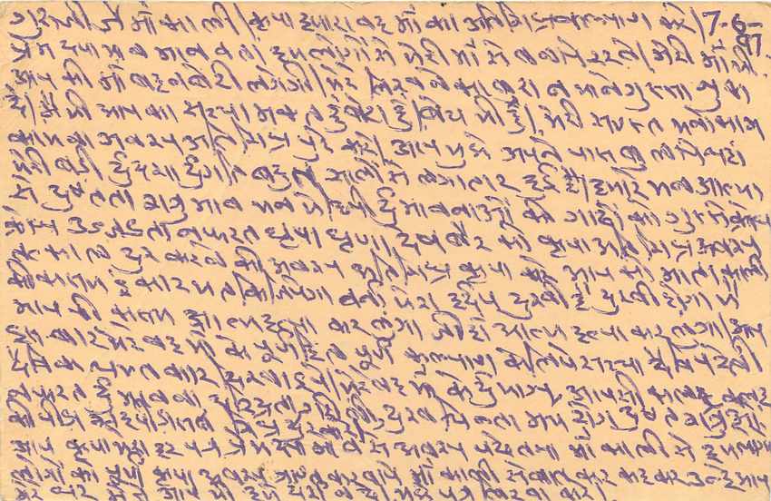 Inde India Cover Card Postal Stationary Singe Monkey Lemurien — Verso