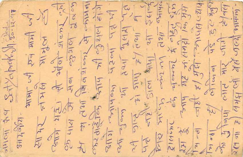 Inde India Cover Card Postal Stationary Singe Monkey Lemurien — Verso
