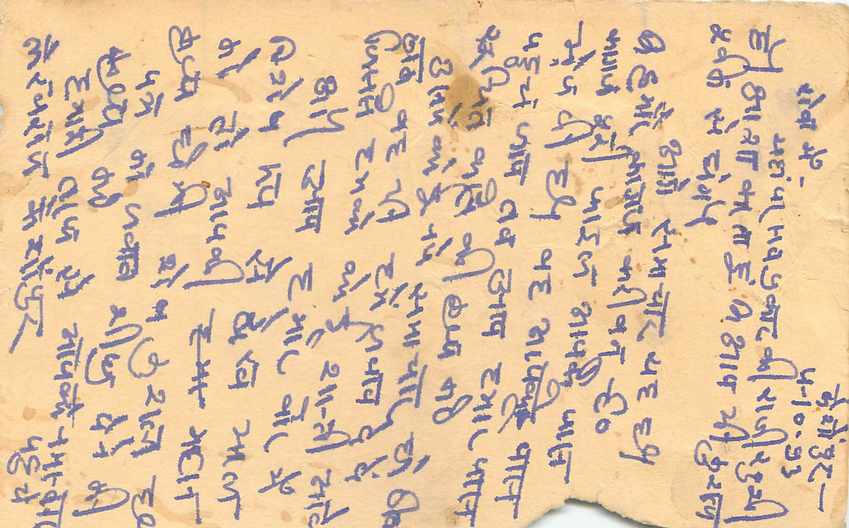 Inde India Cover Card Postal Stationary Tigre — Verso