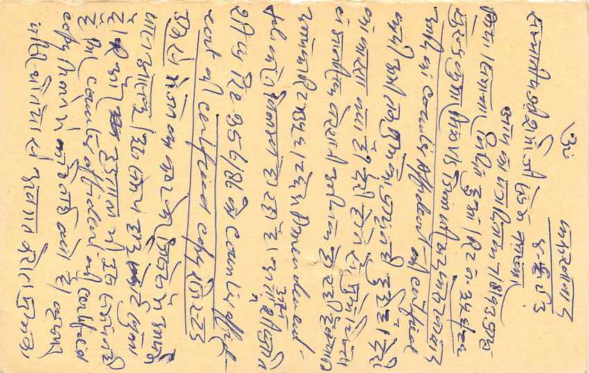 Inde India Cover Card Postal Stationary Tigre — Verso