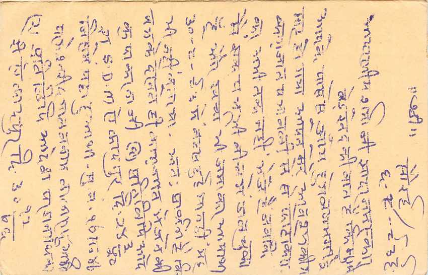 Inde India Cover Card Postal Stationary Tigre — Verso