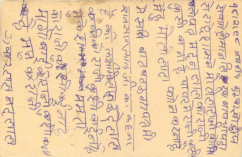 Inde India Cover Card Postal Stationary Tigre — Verso