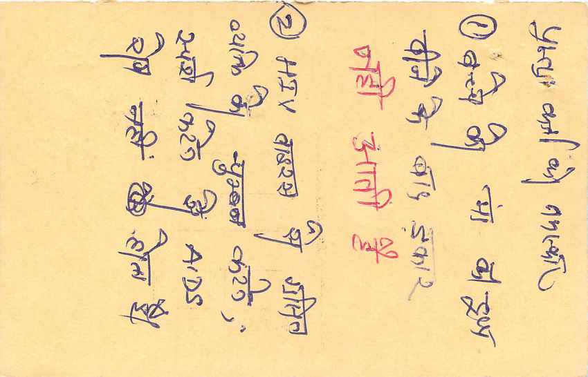Inde India Cover Card Postal Stationary Tigre — Verso
