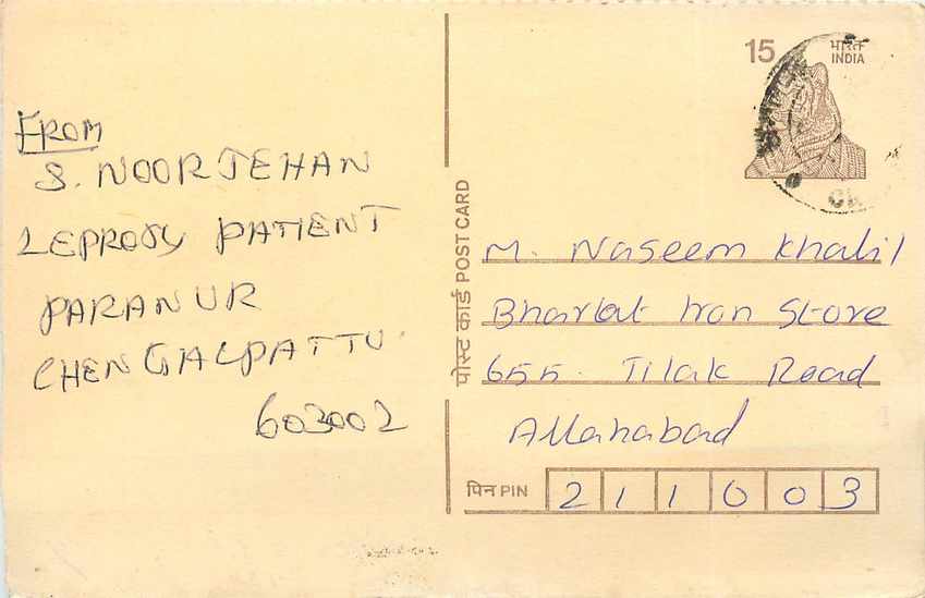 Inde India Cover Card Postal Stationary Tigre