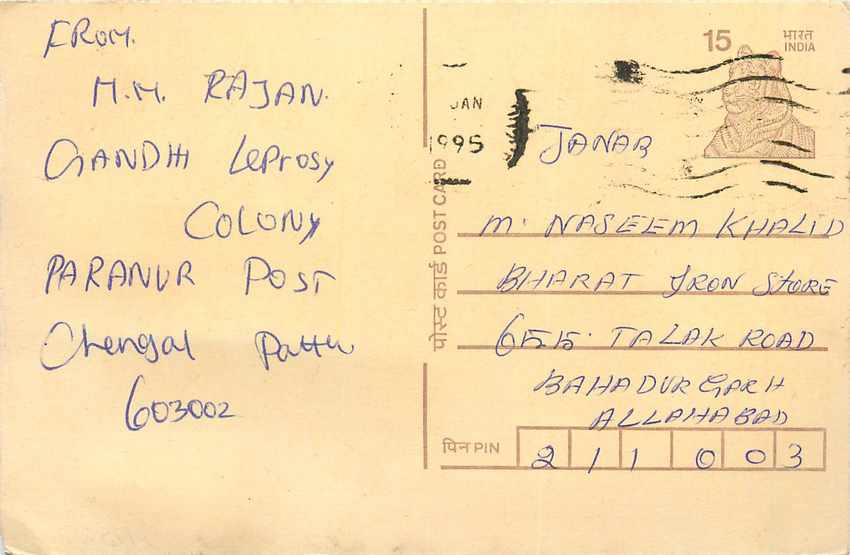 Inde India Cover Card Postal Stationary Tigre