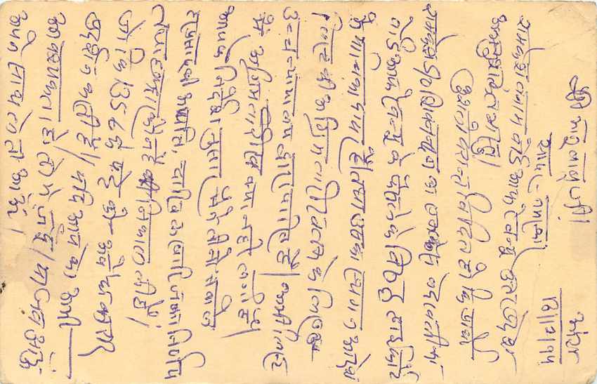 Inde India Cover Card Tigre Tiger — Verso
