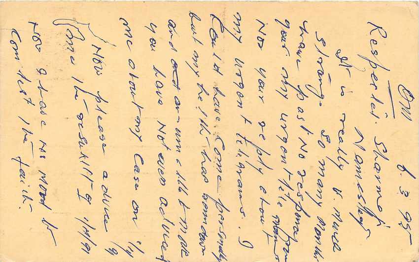 Inde India Cover Card Tigre Tiger — Verso