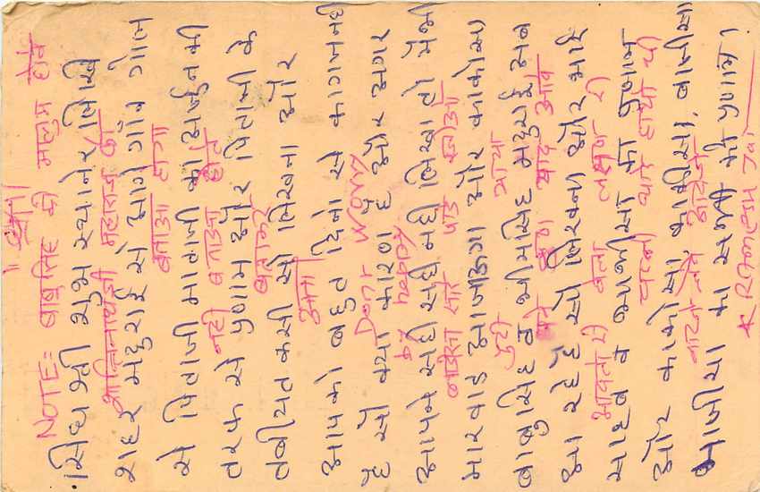 Inde India Cover Card Postal Stationary Singe Monkey Lemurien — Verso