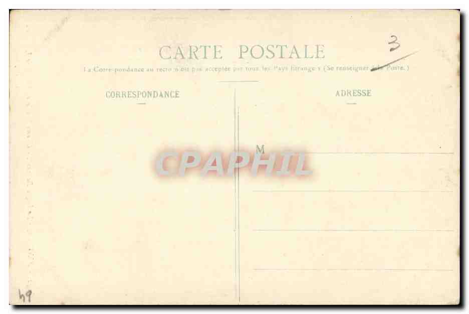 Angers CPA Le logis Barrault Grand musee et statue de Lenepveu — Rückseite