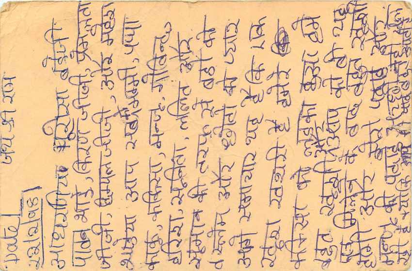 Inde India Entier Postal Stationary Lemurien Singe Monkey — Verso