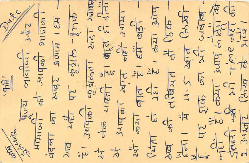 Inde India Entier Postal Stationary Lemurien Singe Monkey — Verso