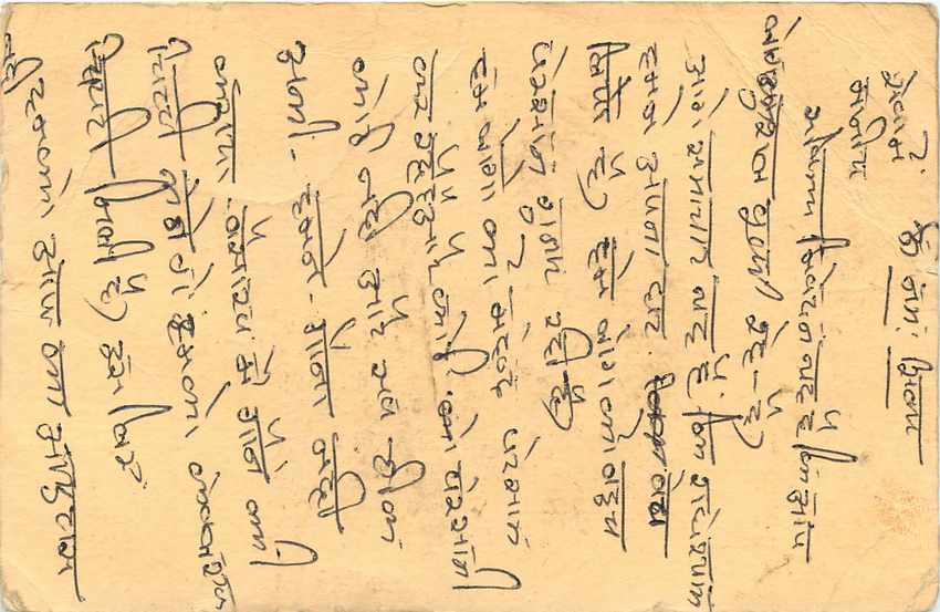 Inde India Entier Postal Stationary Lemurien Singe Monkey — Verso