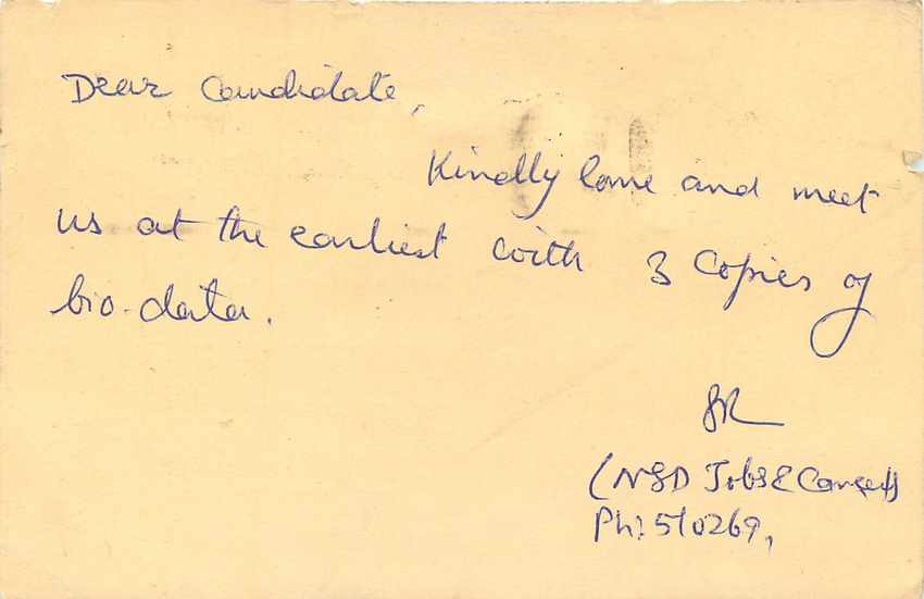 Inde India Entier Postal Stationary Tigre — Verso