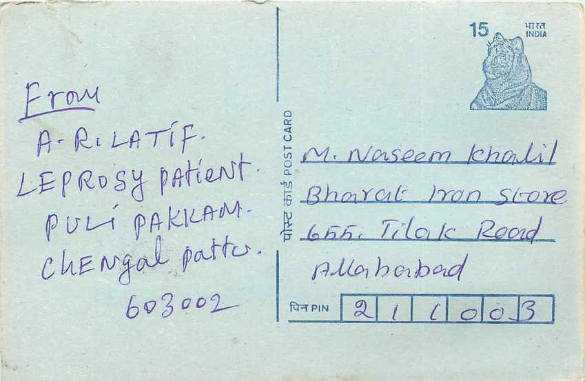 Inde India Entier Postal Stationary Tigre