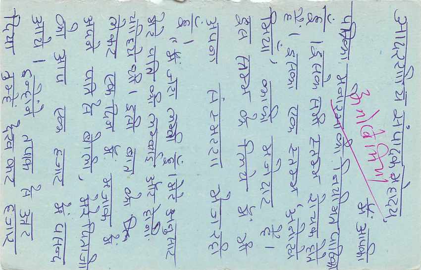 Inde India Entier Postal Stationary Tigre — Verso
