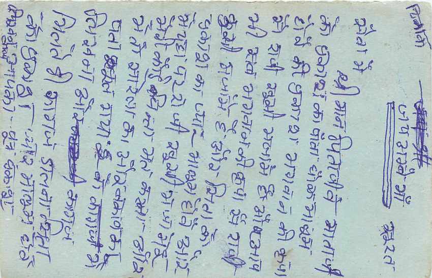 Inde India Entier Postal Stationary Tigre — Verso