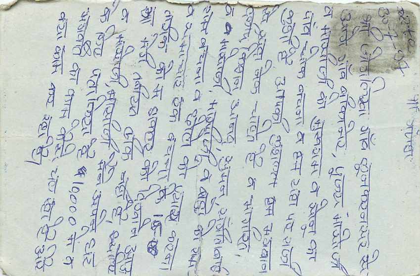 Inde India Entier Postal Stationary Tigre — Verso