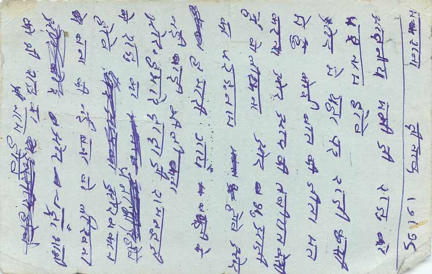 Inde India Entier Postal Stationary Tigre — Verso