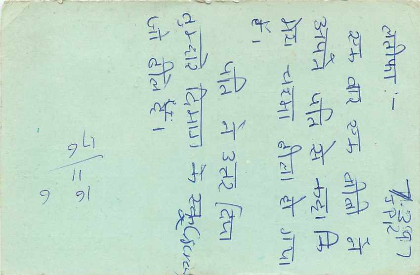 Inde India Entier Postal Stationary Tigre — Verso
