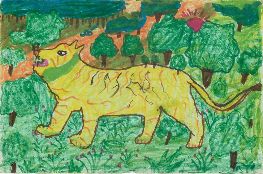 Inde India Entier Postal Stationary Tigre — Verso