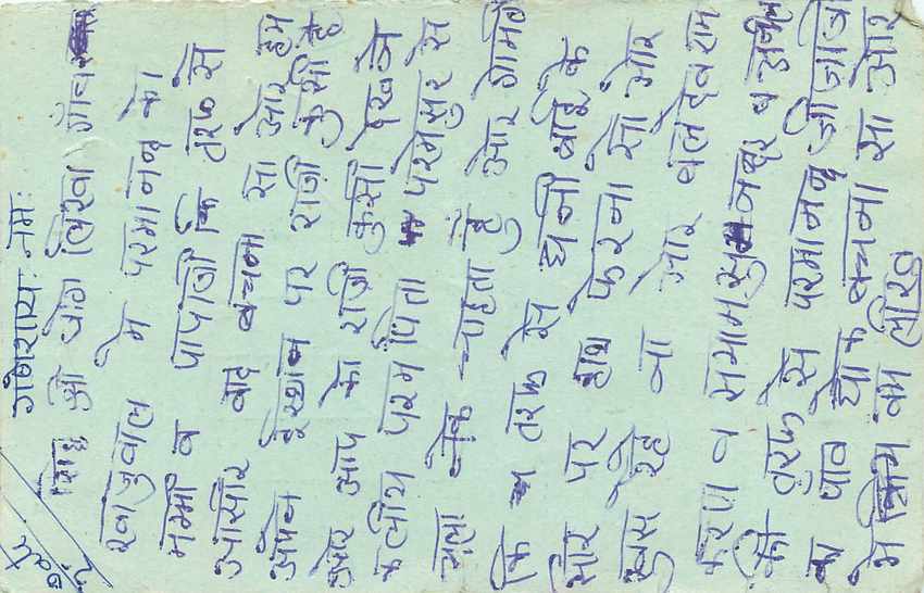 Inde India Entier Postal Stationary Tigre — Verso