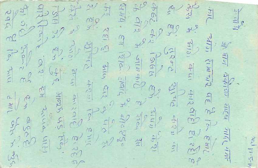 Inde India Entier Postal Stationary Tigre — Verso
