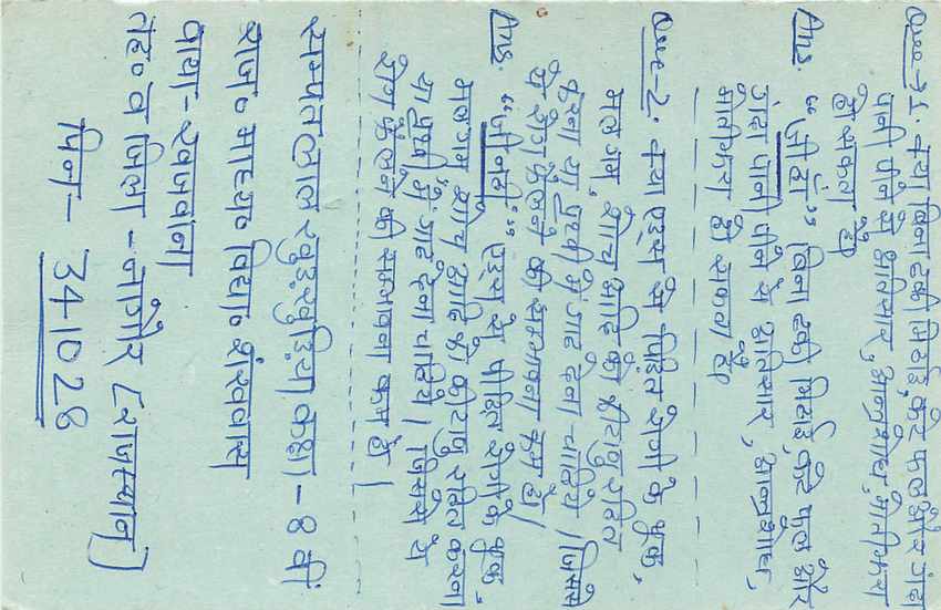 Inde India Entier Postal Stationary Tigre — Verso