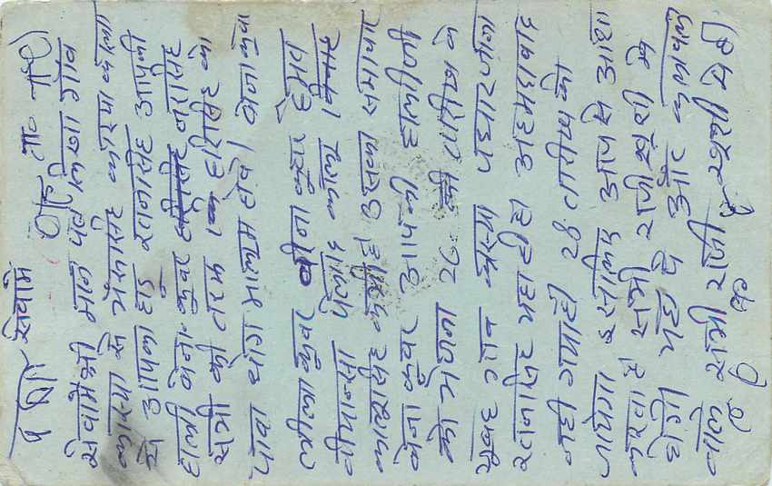 Inde India Entier Postal Stationary Tigre — Verso