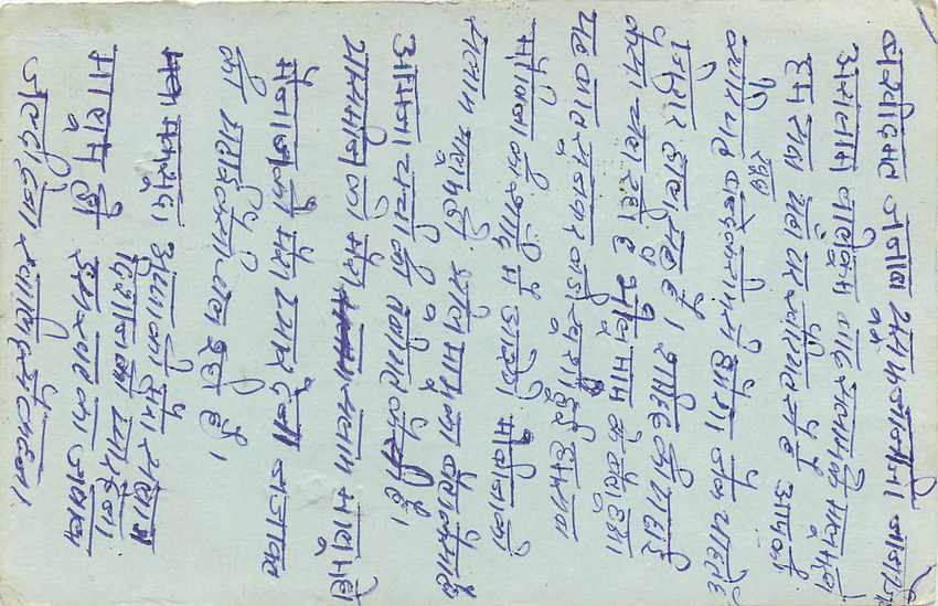 Inde India Entier Postal Stationary Tigre — Verso