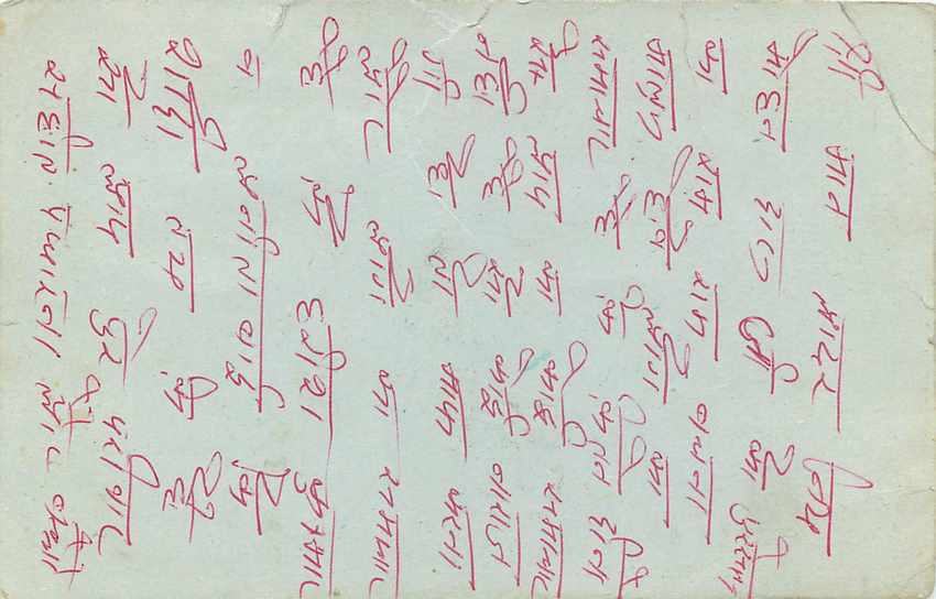 Inde India Entier Postal Stationary Tigre — Verso