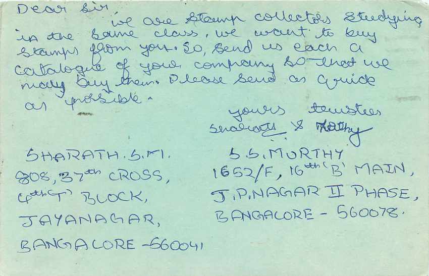 Inde India Entier Postal Stationary Tigre — Verso