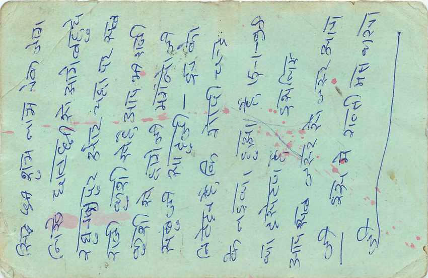 Inde India Entier Postal Stationary Tigre — Verso