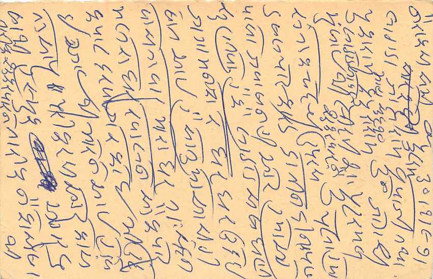 Inde India Entier Postal Stationary Tigre — Verso