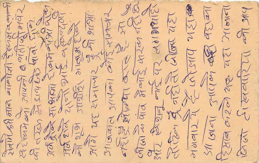 Inde India Entier Postal Stationary Tigre — Verso