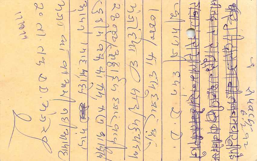 Inde India Entier Postal Stationary Tigre — Verso