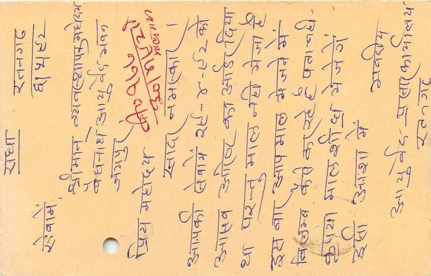 Inde India Entier Postal Stationary Tigre — Verso
