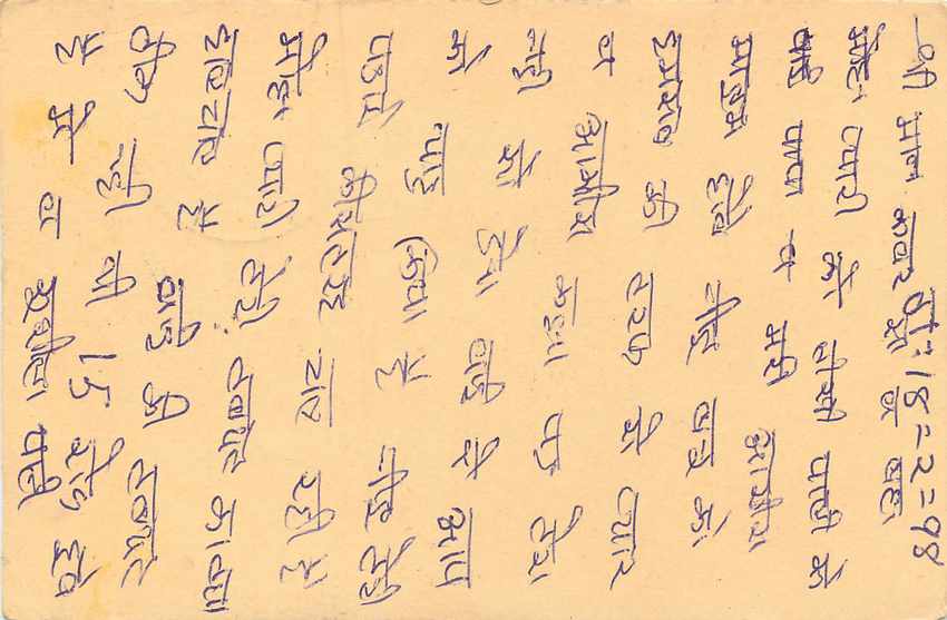 Inde India Entier Postal Stationary Tigre — Verso